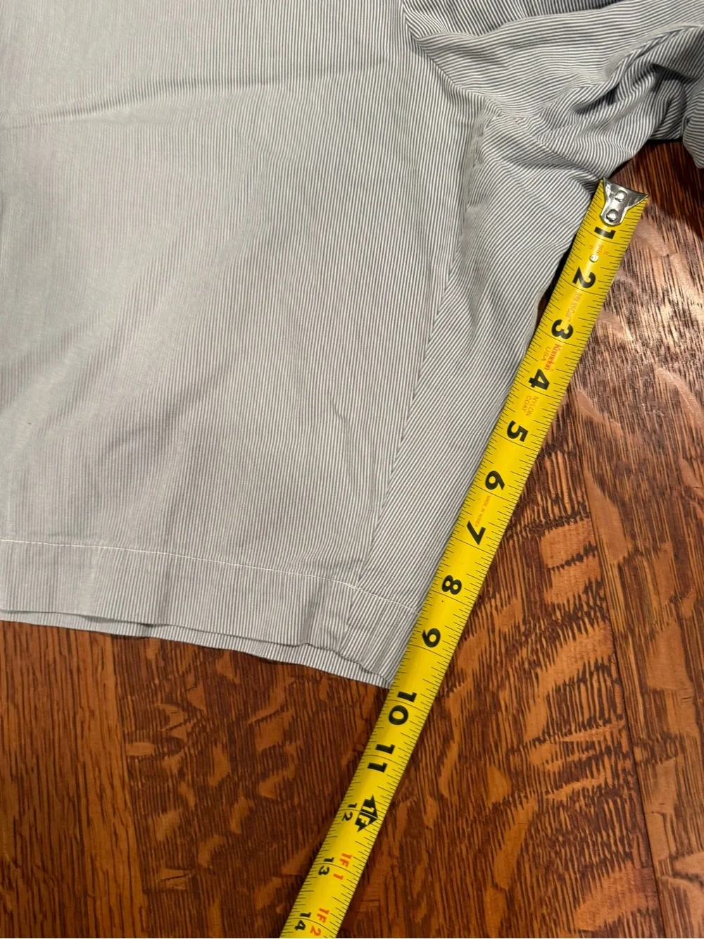 Banana Republic Light Blue Seersucker Flat Front Men's Shorts Vintage